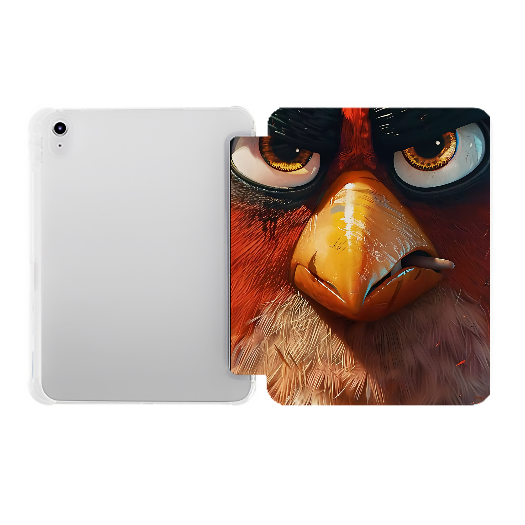 （画像用） Angry Birds アングリーバード IPad ケース ペン収納付き 三つ折りスタンド PUレザー×シリコン 対応機種9.5/10.5/10.9インチ